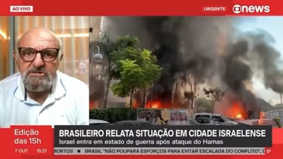 Radialista em Israel abandona GloboNews ao vivo após alerta de míssil