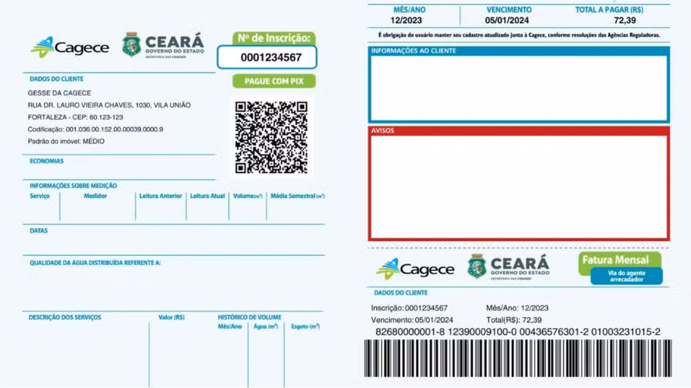 Cagece adiciona pagamento via pix nas contas de água no Ceará