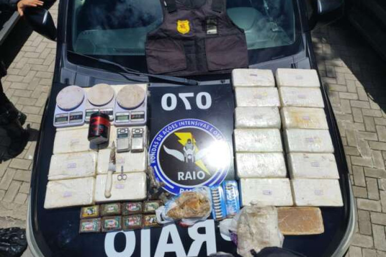 Raio procura bicicleta roubada e encontra 25kg de drogas