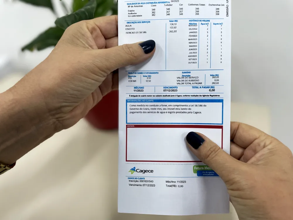 Cagece anuncia reajuste tarifário de 8% em 2024 para água e esgoto