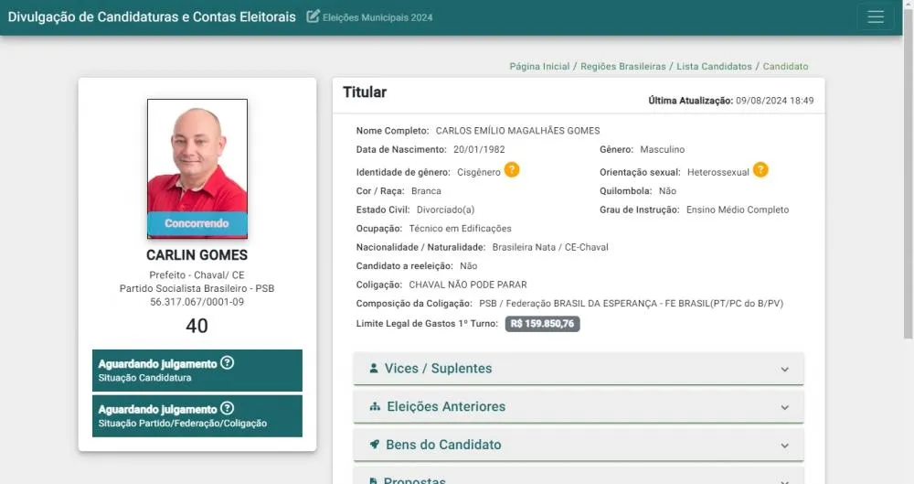 Candidato a prefeito no interior do Ceará disputará eleição sob mira de investigação do Ministério Público