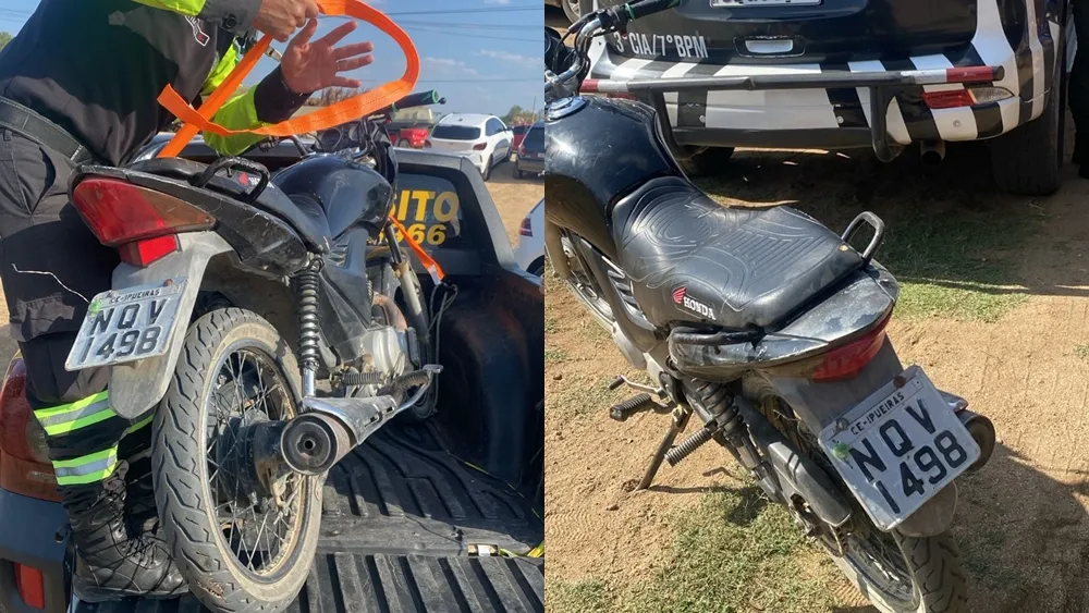 Moto roubada em Ipueiras é recuperada pela Polícia em distrito de Santa Quitéria