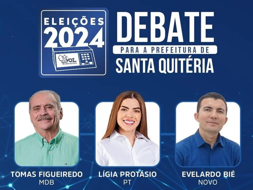 A Voz de Santa Quitéria realiza hoje (21) debate com candidatos à Prefeitura de Santa Quitéria; veja como vai funcionar