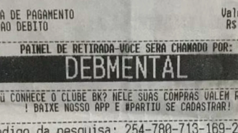 'Debmental': funcionário do Burger King é demitido por insultar cliente