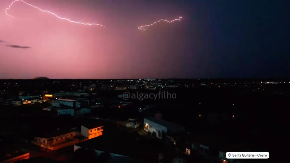 Santa Quitéria registra mais de 2 mil raios somente em janeiro