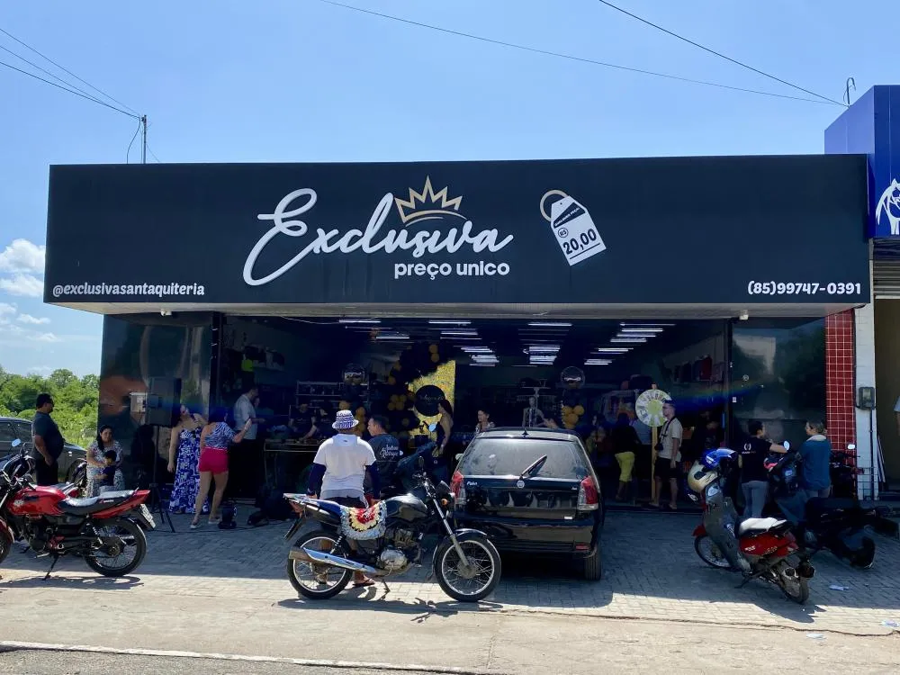 Loja Exclusiva comemora 2 anos em Santa Quitéria e lança sorteio de uma moto