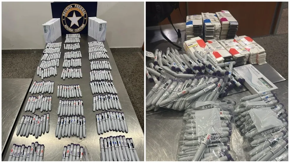 Receita Federal apreende mais de 350 medicamentos Mounjaro e Retatrutida no Aeroporto de Fortaleza