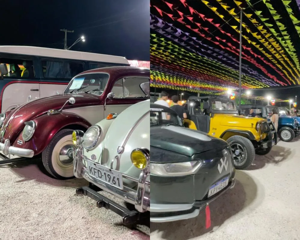 Desfile de carros antigos reúne colecionadores e atrai visitantes em Santa Quitéria