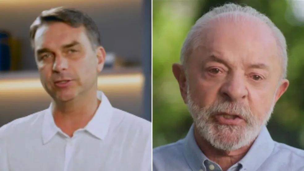 No último dia de propaganda eleitoral na TV, Lula diz que Brasil está melhor e Flávio Bolsonaro pede mudança